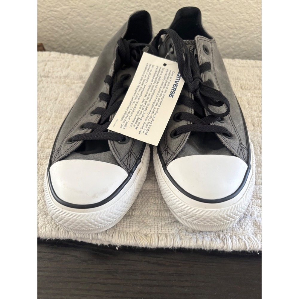 Converse All Star Low Top 9.5 Womens 7.5 Mens Gray Washed Canvas Sneakers 139759 - Picture 4 of 8